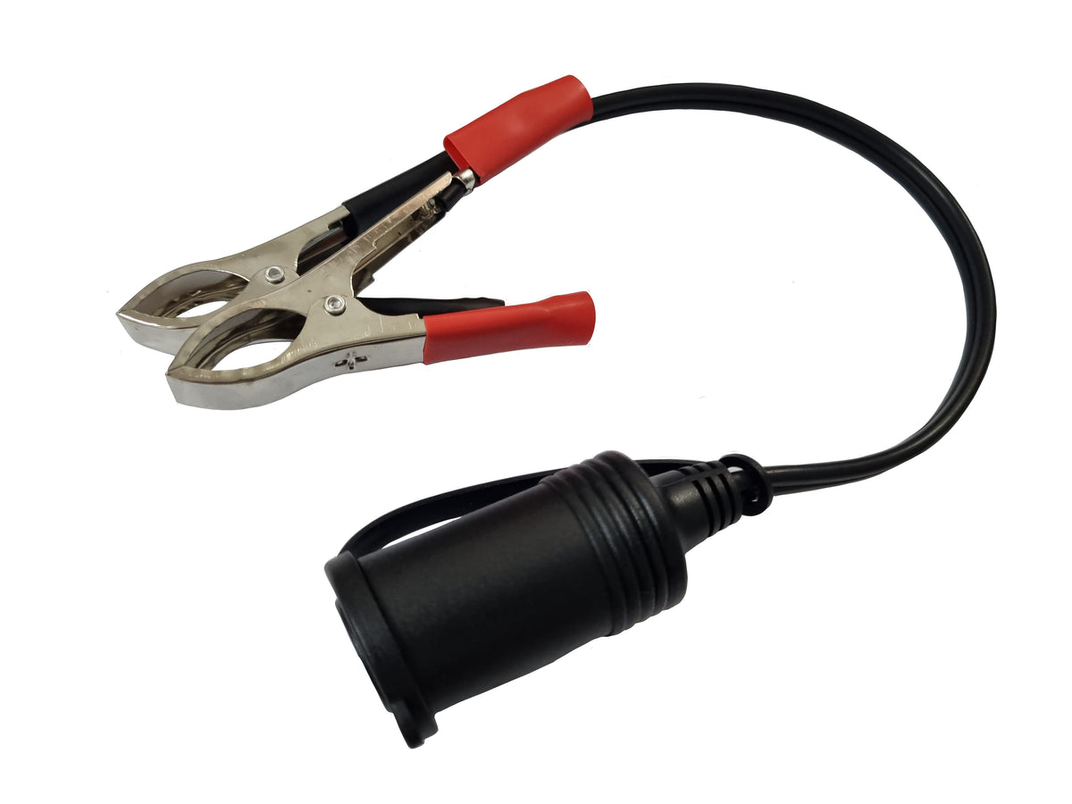 12V Power Socket with Alligator Clips