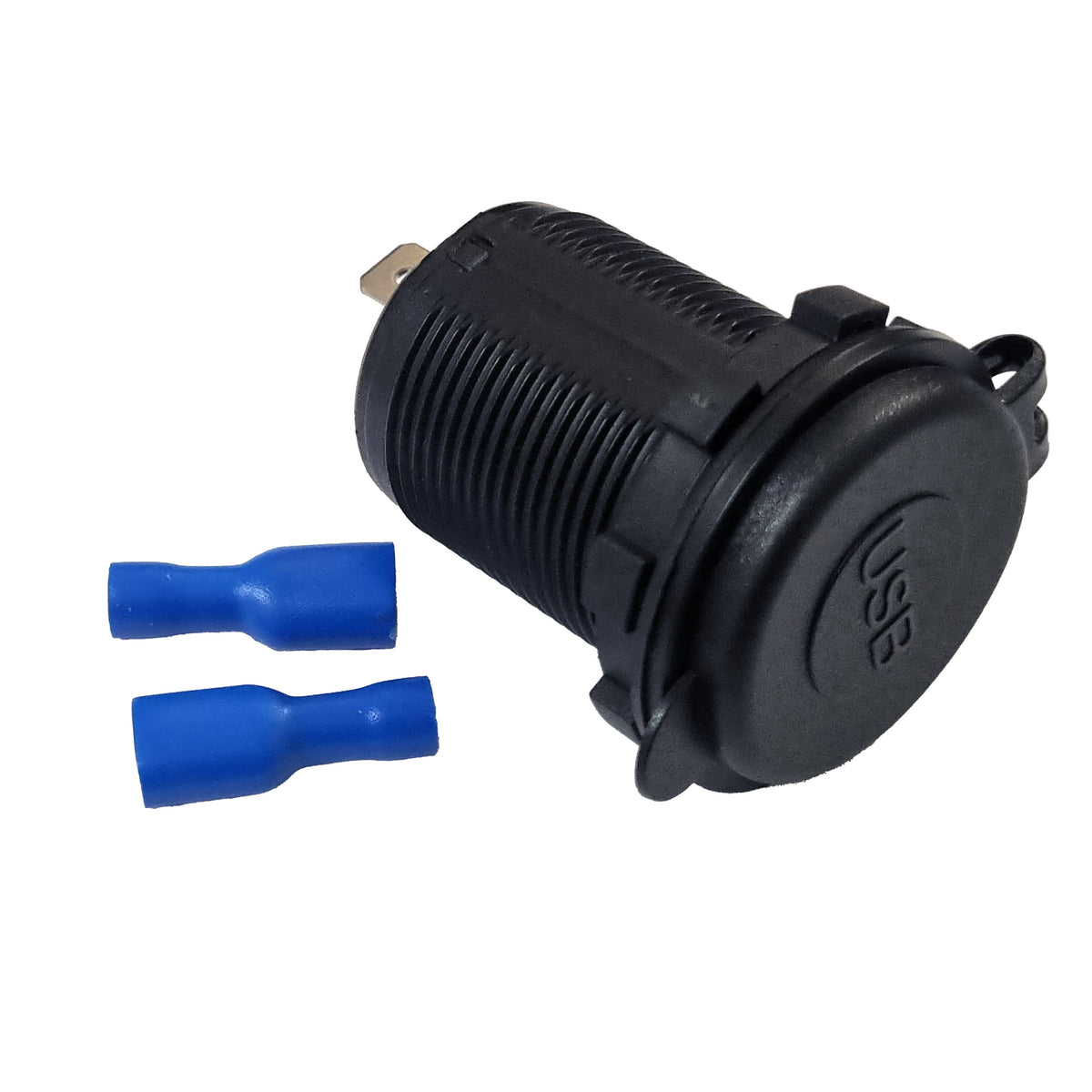 Dual 2.4A USB & QC3.0 Charger Socket - Blue LED