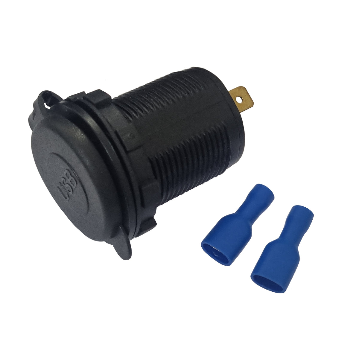 Dual QC3 USB Charger Socket - Blue LED