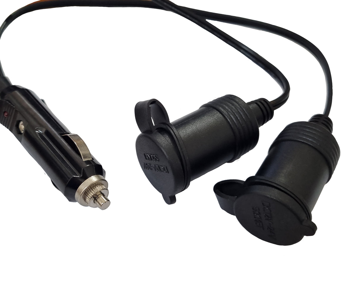 Male Lighter To 2 Female Lighter Plugs