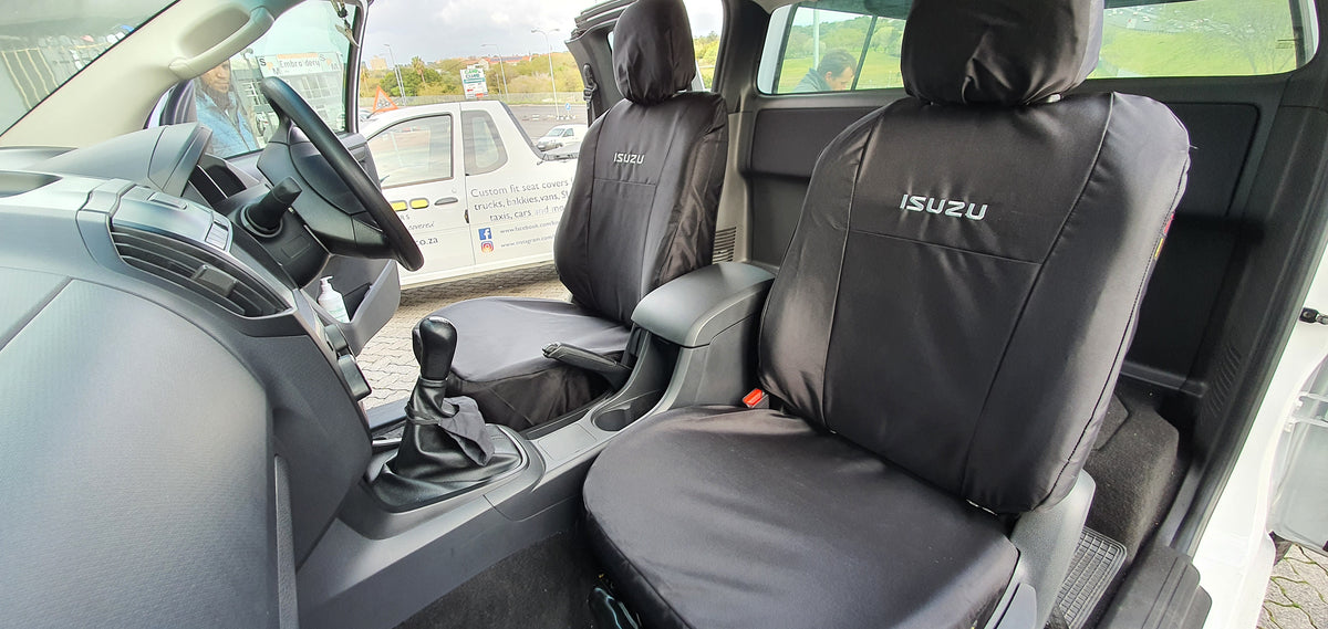 Kindo Seat Covers Isuzu G6 SC/EC Bucket LHR (2013-2021) - Black