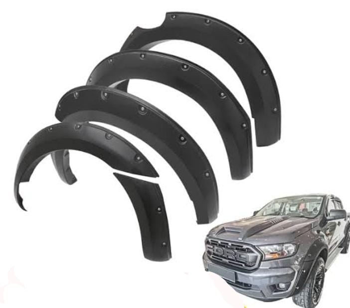 Ford Ranger 2016-2020 Pocket Fender flares with Studs Smooth Matt Black