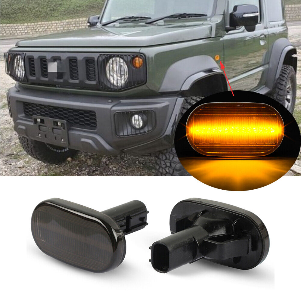 Suzuki Jimny Generation 4 2019+ Front Fender LED Indicators Smoke