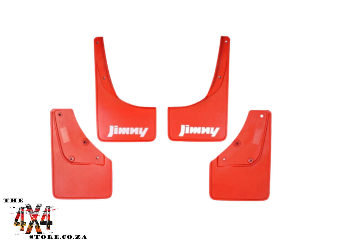 Suzuki Jimny Generation 4 2019+ Mudflaps (Jimny Logo) - Red