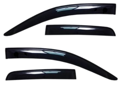 Toyota Hilux GD6 Weather Guards Extra Cab (Gloss Black)