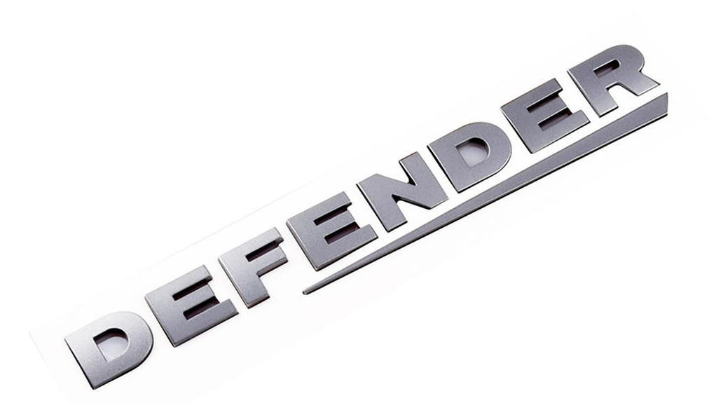 DEFENDER REAR LETTERING DECALS SILVER - FITS ALL DEFENDERS