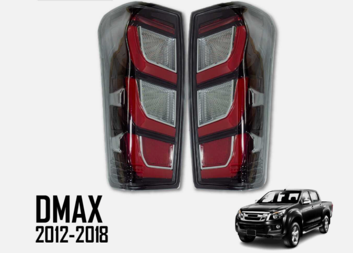 Isuzu D Max Gen 6 2012-2018 Tail Light LED (Gen 7 Look 2024) Smoke