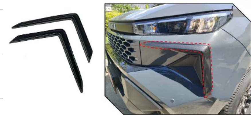 Toyota Hilux GD6/Travo 2026 Front Bumper Corner Cover Matt Black