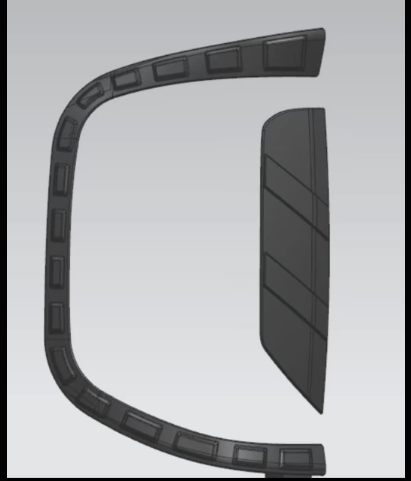 VW Amarok Tail Light Trim Matt Black PanAmericana 2024