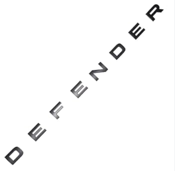 Defender Bonnet lettering Gloss Black