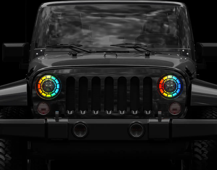 7inch 120W RGB Starry LED Headlight - pair