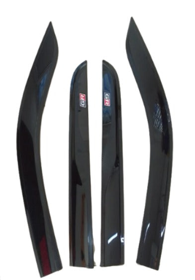 Toyota Hilux Travo GD6 2026+ GR Weather Guards Gloss Black With Carbon Inlay.
