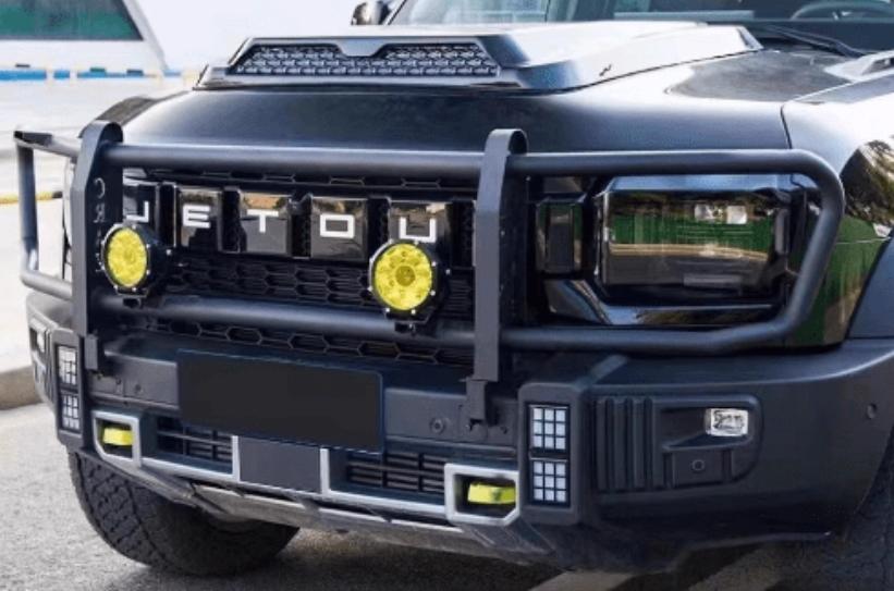 Jetour T2 2025 Front Bumper Wrap around Grill and Headlight Guard Black