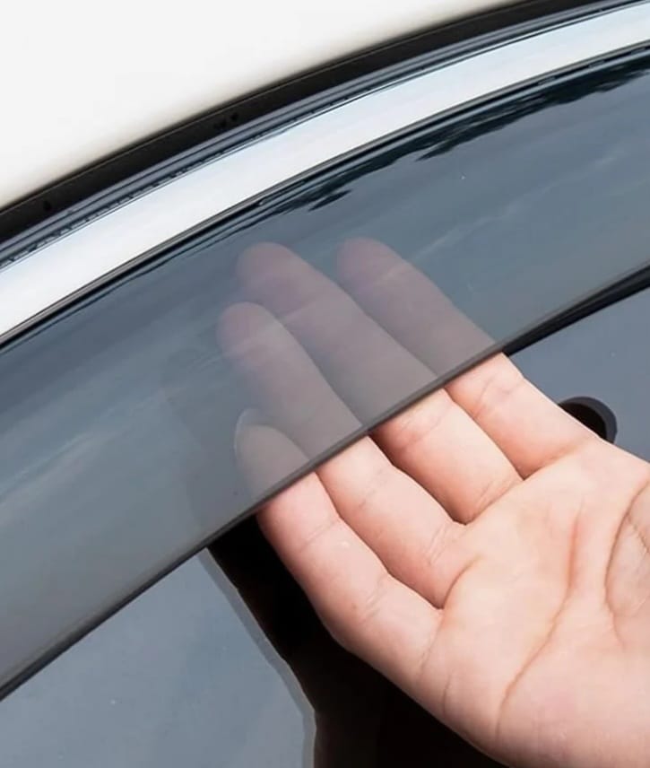 BYD SHARK - Weather Guards Gloss Black with silver strip
