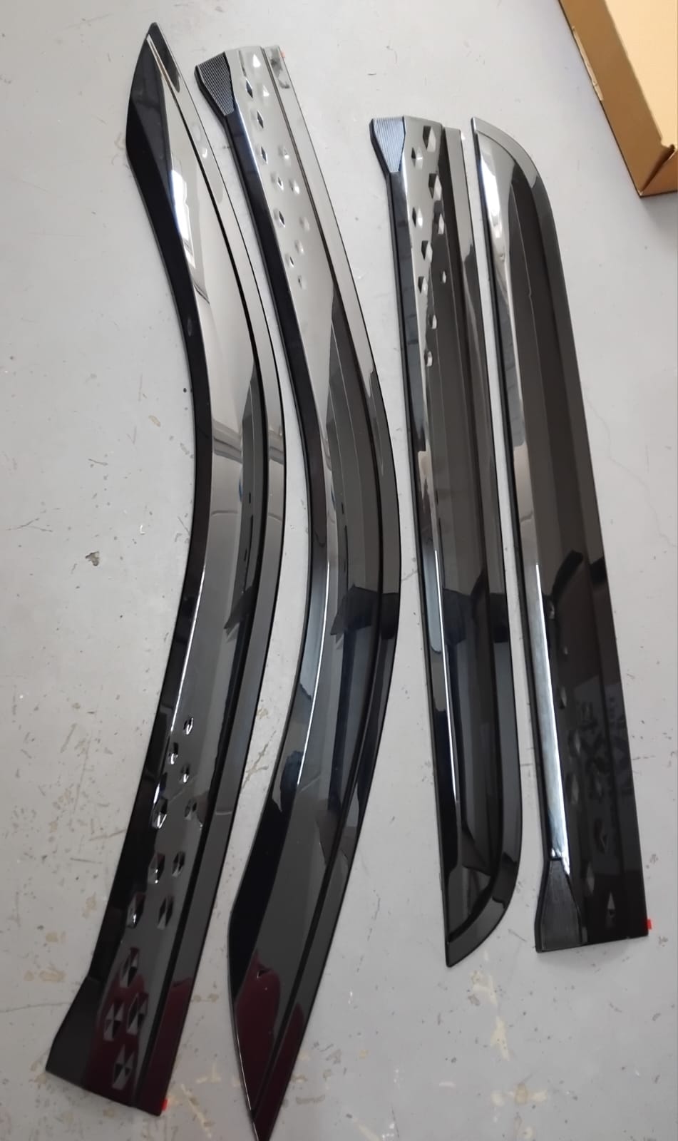 Toyota Hilux GD6 2016-2026 see through tinted weather guards gloss black
