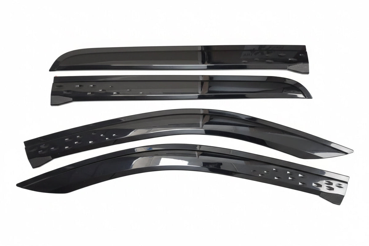 Toyota Hilux GD6 2016-2026 see through tinted weather guards gloss black