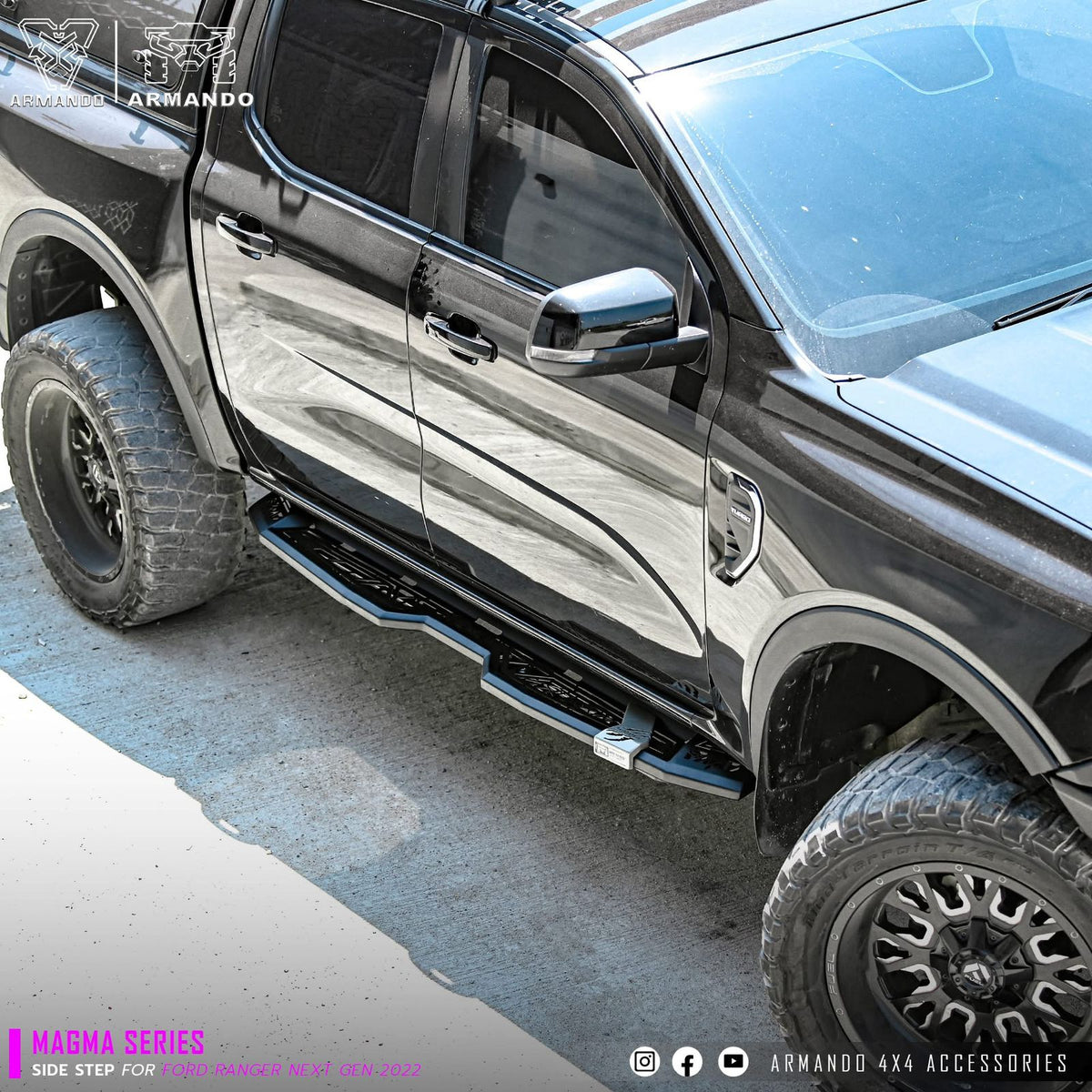 Ford Ranger (2012-Current) Armando Magma Side Steps