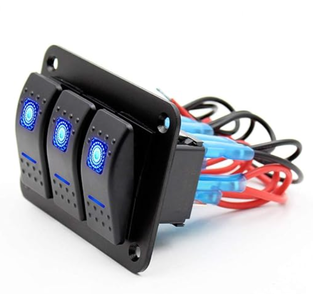 3 Gang Rocker Switch Panel