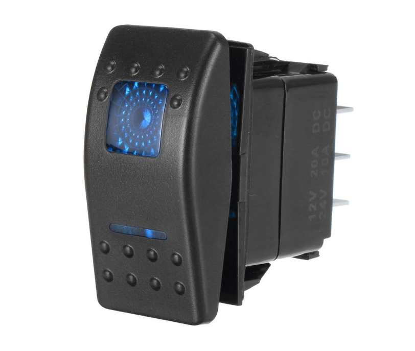 5 Pin Rocker - Blue LED