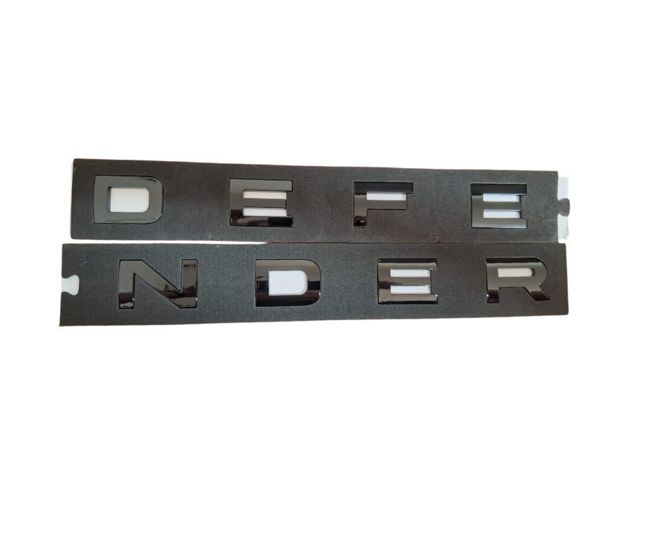 Defender Bonnet lettering Gloss Black