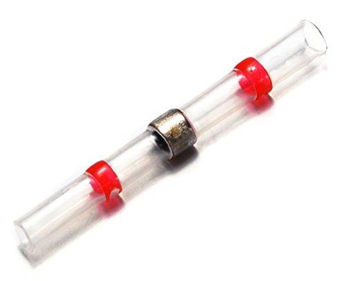 Heat Shrink Solder Sleeve Crimpless Butt Connectors Red  18-22 AWG - the4x4store.co.za