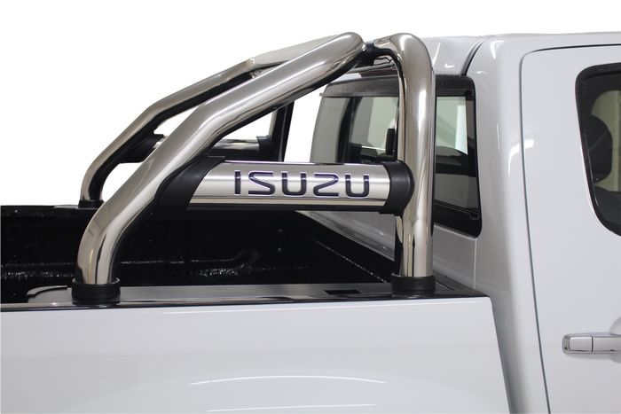 Isuzu Dmax Sports Bar Single Cab Stainless (Black Base Plates) 2013+