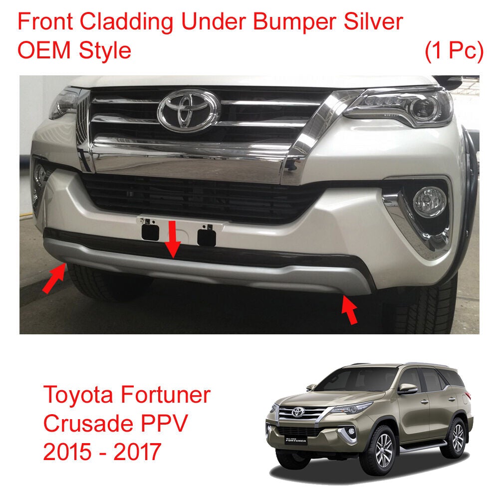 Toyota Fortuner 2016 Front Cladding Silver/grey