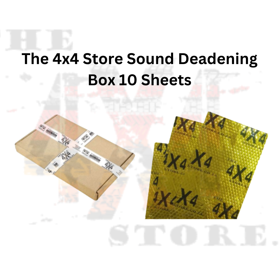 The 4x4 Store Gold Foil Sound Deadening with logo 2.5mm x 800mm x 500mm x 10 Sheets