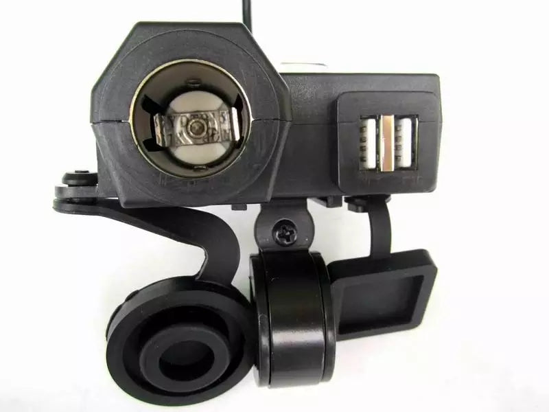 Motorcycle 2.1A USB Charger with Power Socket - On/Off Switch