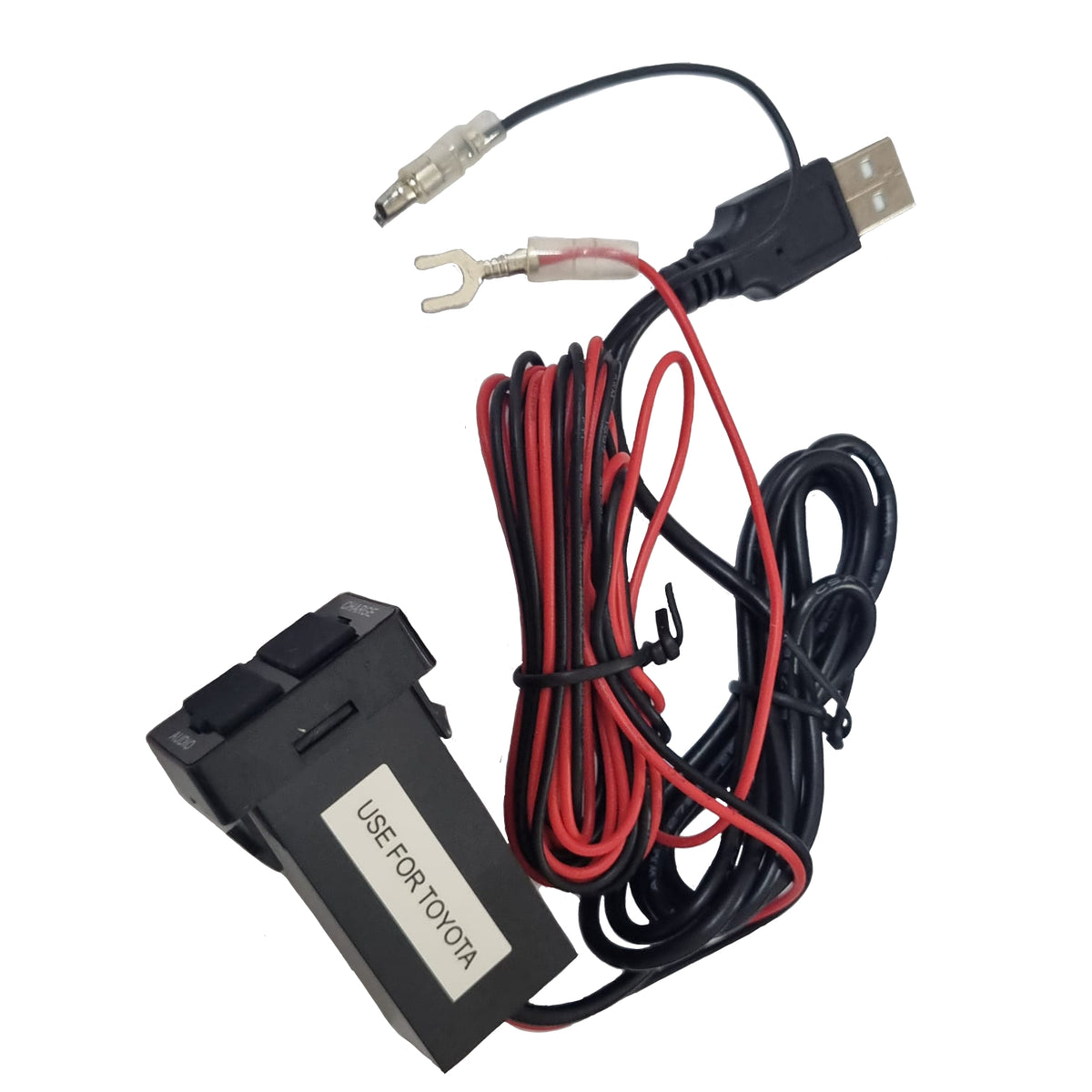 TOYOTA Hilux/Fortuner 2016+ 2.1A/1A USB Car Charger &amp; Audio Extender (32x20mm)