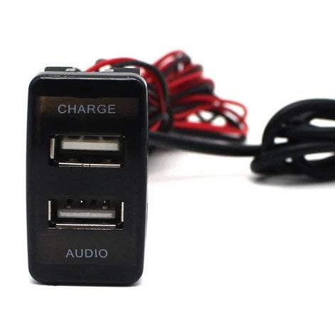 2.1A USB Car Charger &amp; Audio Extender Toyota VIGO (40x20mm)
