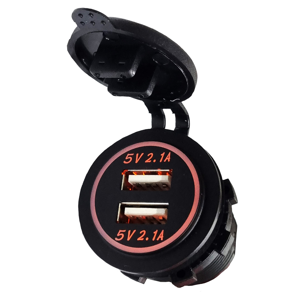 Dual 2.1A USB Socket Charger - Backlight LED