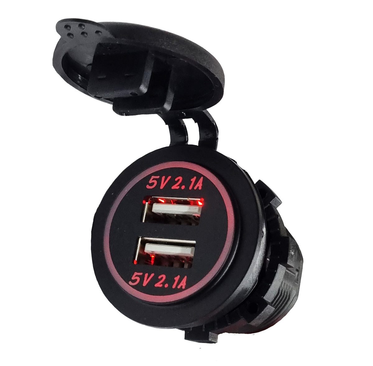 Dual 2.1A USB Socket Charger - Backlight LED