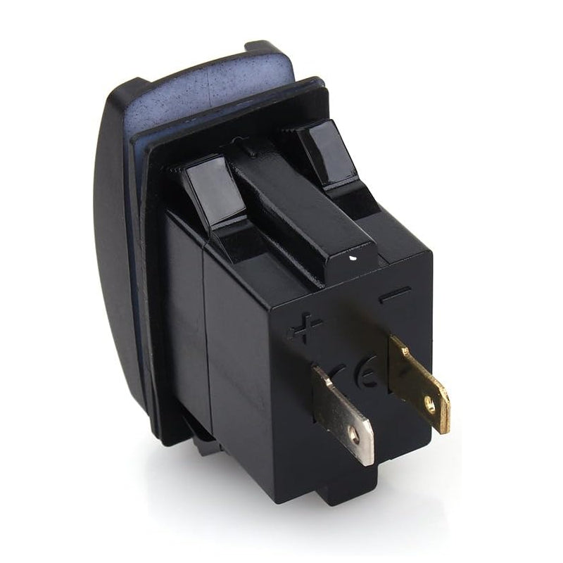 Dual 3.1A Rocker Style USB Charger - Blue LED