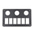 3 Gang Round Socket & 6 Gang Rocker - Blank Aluminium Panel