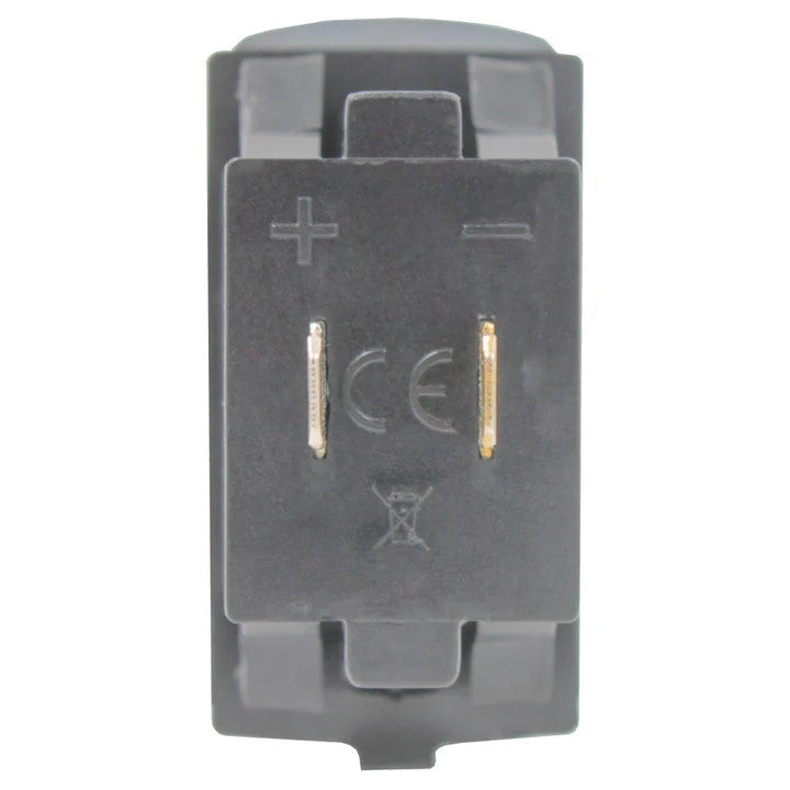 Type C + QC 3.0 USB Rocker Style Charger - Blue LED
