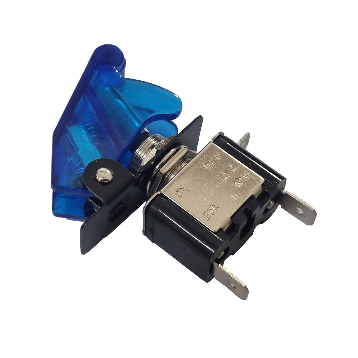 Toggle Switch with Safety - Red or Blue LED Indicator