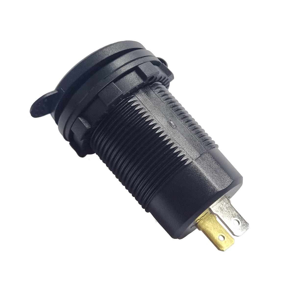 Dual Type-C + QC 3.0 USB Charger Socket with On/Off Switch - Blue LED