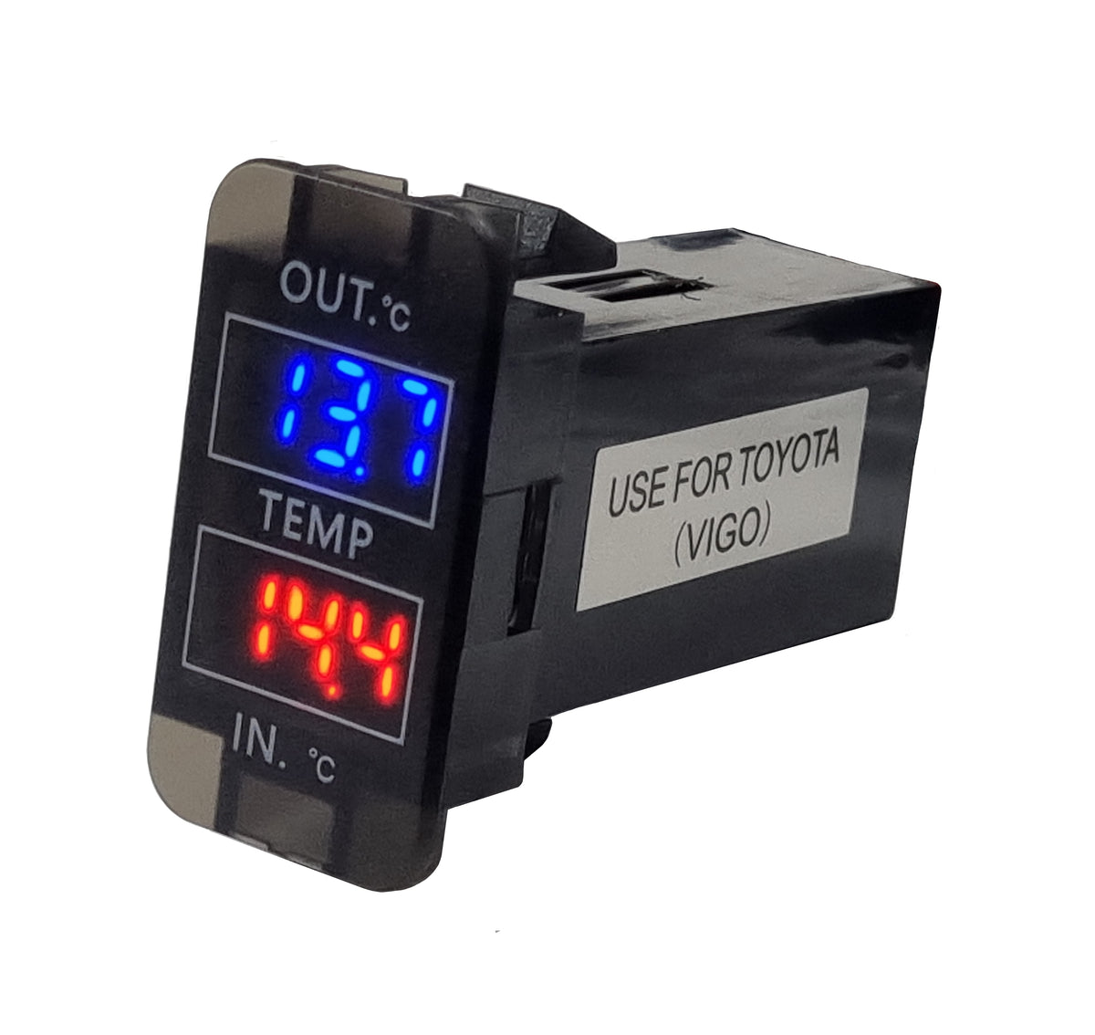 Toyota VIGO Dual Temp Meter 40x20mm - Blue/Red LED