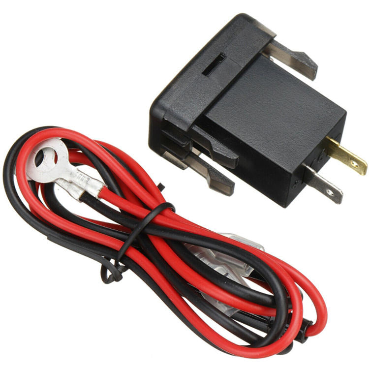 QC3 USB + Type-C Charger &amp; Voltmeter (40x20mm) Toyota Vigo - Blue LED