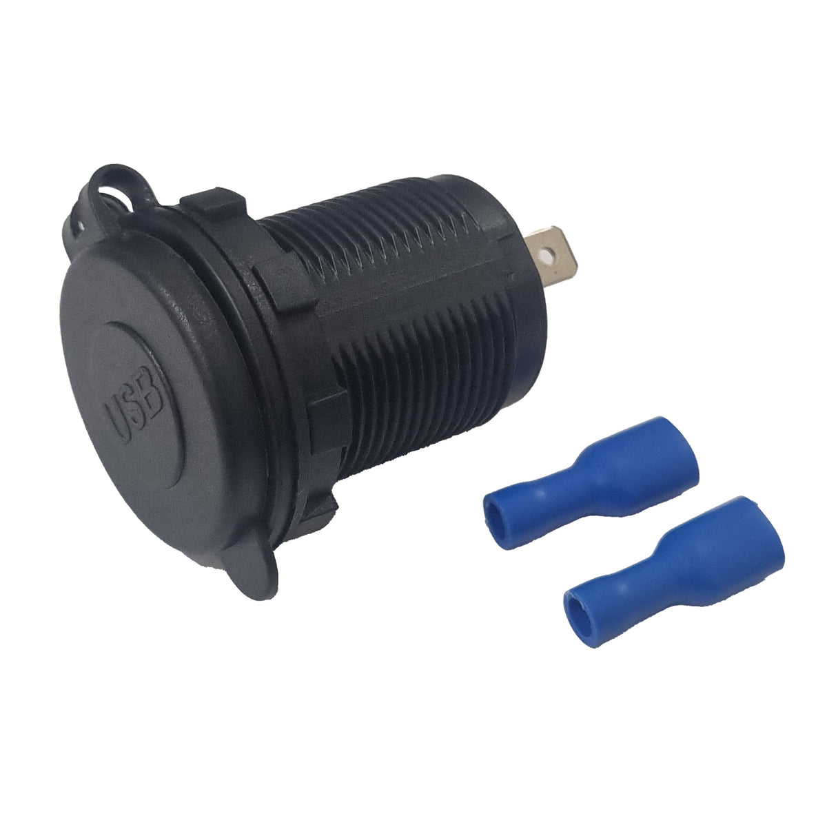 Dual USB QC3.0 Socket Charger With Voltmeter &amp; On/Off Switch - Blue LED