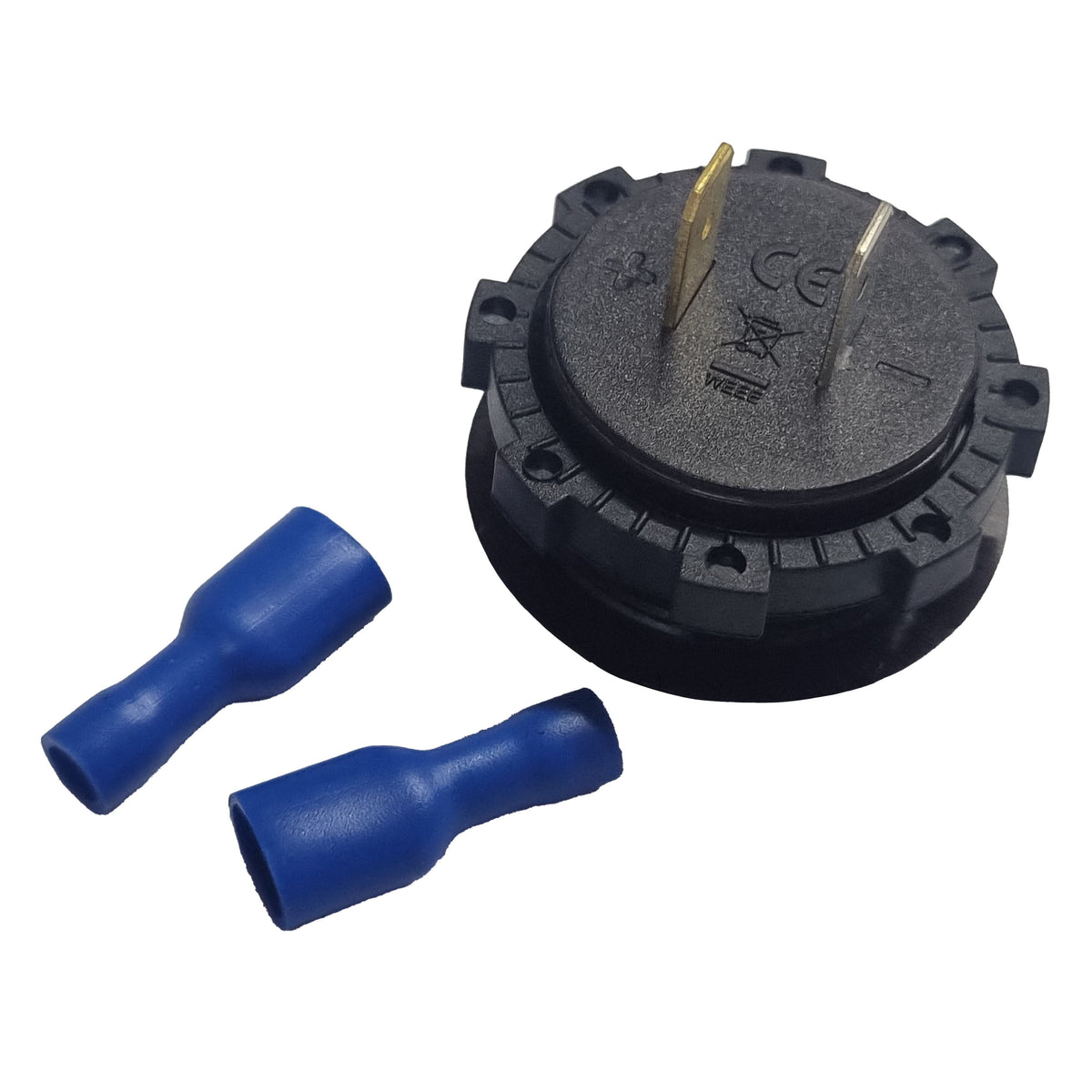 Waterproof Digital Display 12V- 24V Voltmeter Socket with On/Off Switch - Blue LED