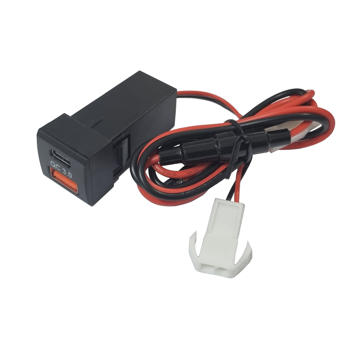 Toyota QC3 USB + Type-C Charger (22mm X 22mm) - Blue LED