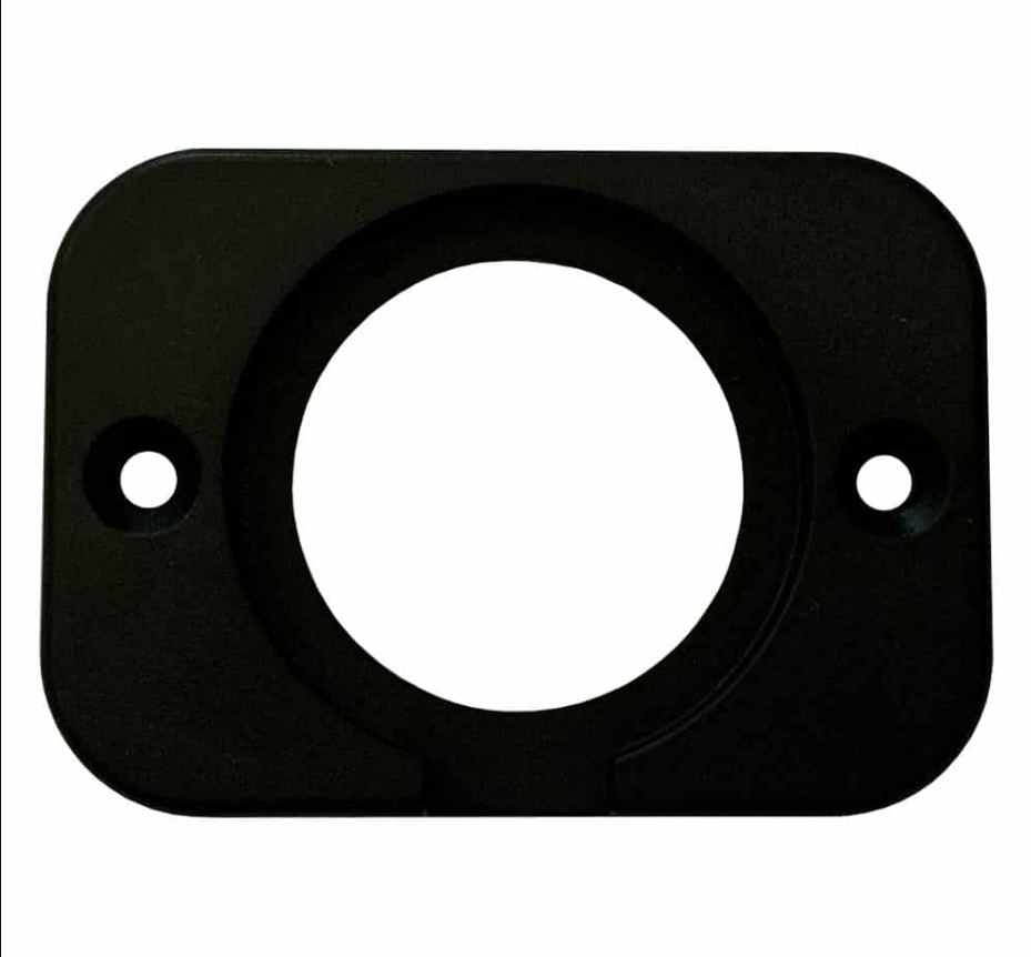1 Hole Panel Black Plastic