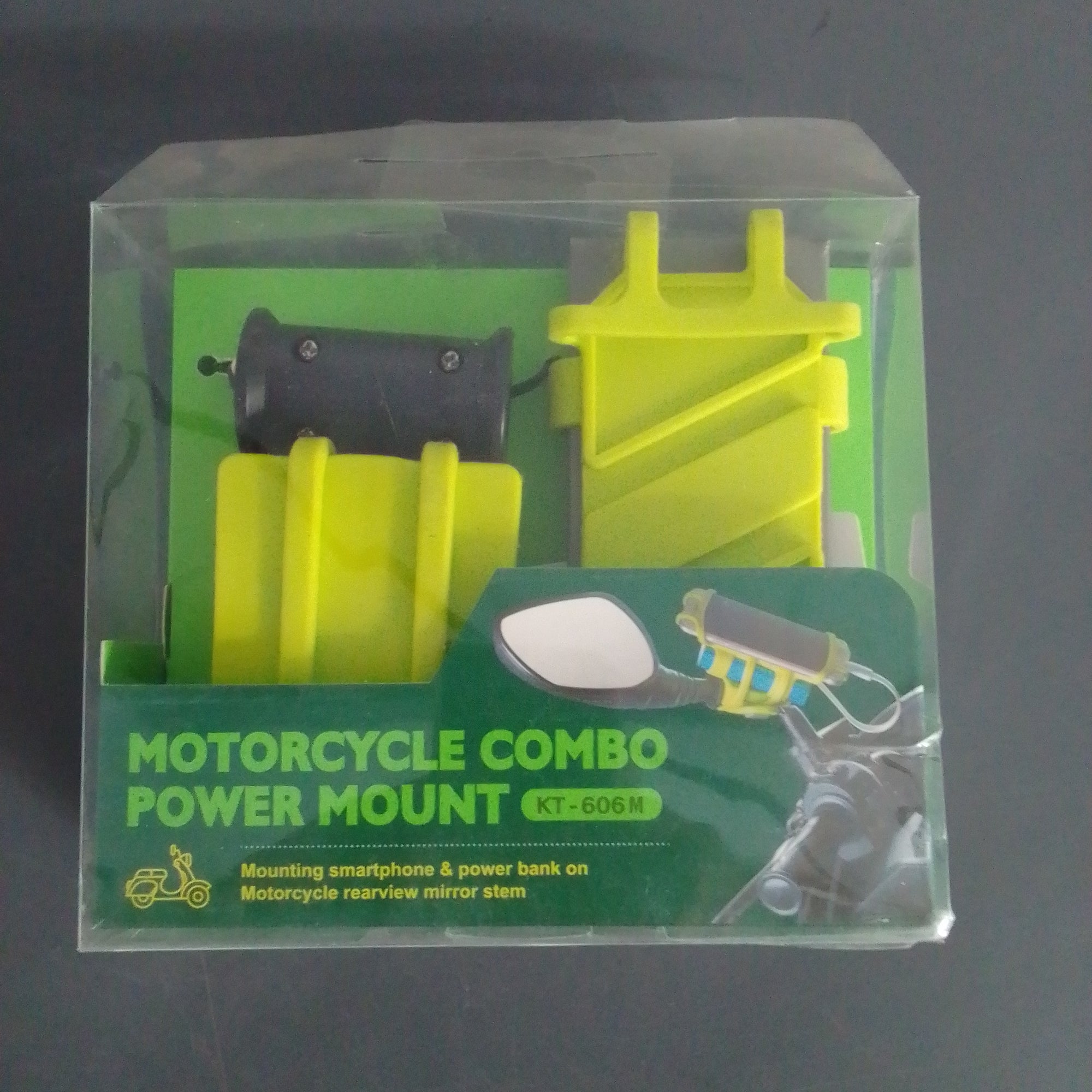 Motorcycle phone holder and charger.
