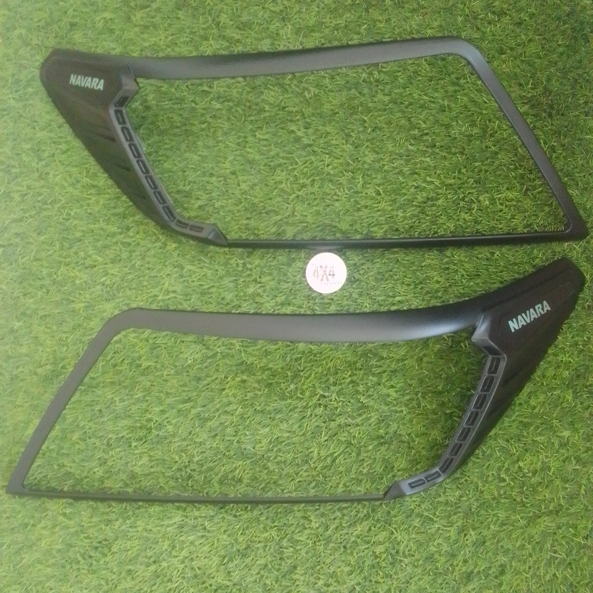 Nissan Navara D23 facelift headlight covers matt black the4x4store.co.za