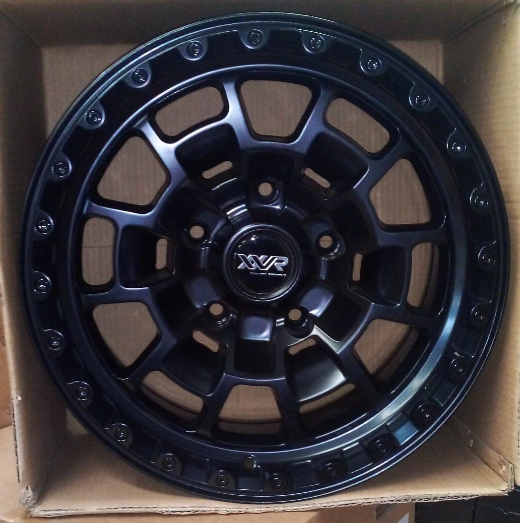 17&quot; Rims Matt Black With Milling Rivets Set Of 5