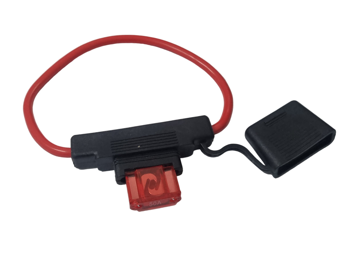 Maxi Fuse Holder 50A with 15cm of Wiring each side