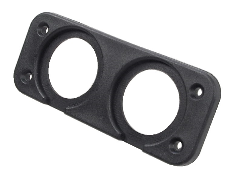 2 Hole Panel black plastic