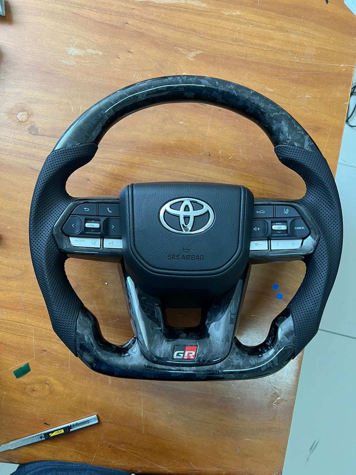 Forged Carbon 300 GR Sport Steering Wheel for Toyota 70 Series Land Cruiser